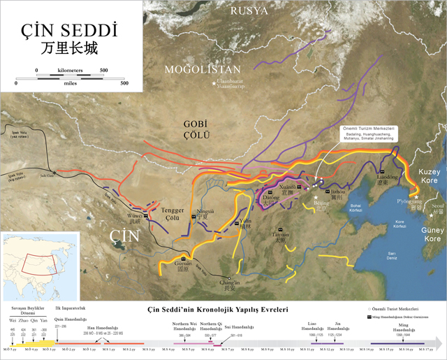 Çin Seddi Haritası