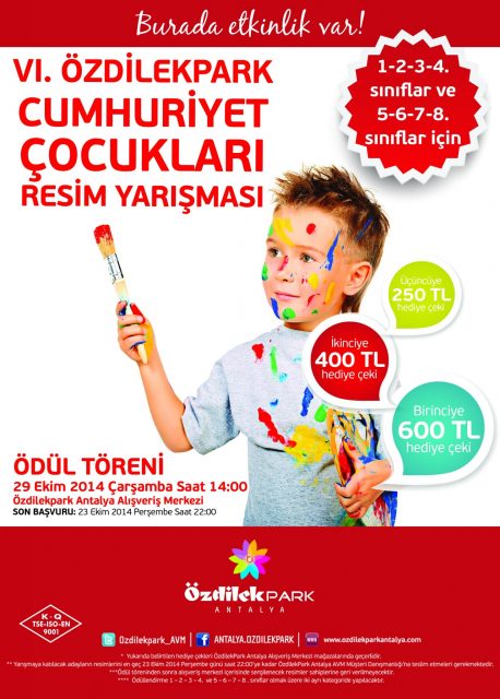 ÖzdilekPark Antalya AVM "Cumhuriyet Çocukları" resim yarışması