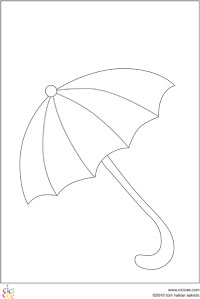 Şemsiye Boyama Sayfası
